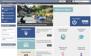 QMplus new homepage - September 2014