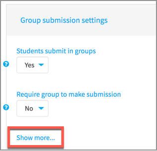 Group assignment settings