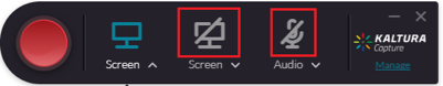 Input sources turned off shown by greyed out icons